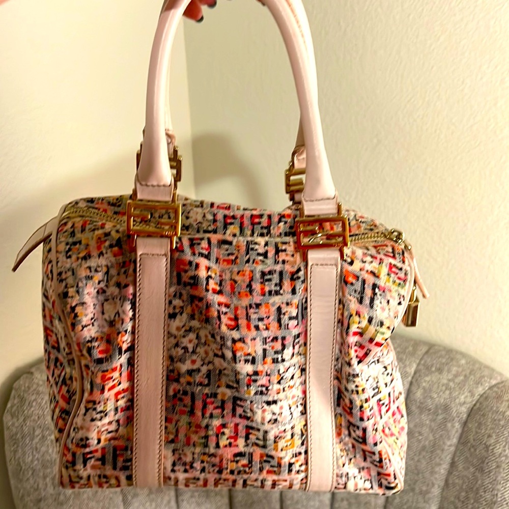 Fendi Multi Color Boston Bag